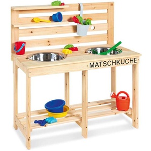 Pinolino - Matschküche Paul natur Holz Tanne natur, 90 x 44 x 94 cm