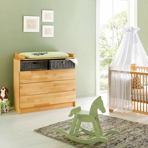 Pinolino® Babymöbel-Set Natura, (Spar-Set, 2-St., Kinderbett, Wickelkommode), breit, Made in Europe, mit Kinderbett und Wickelkommode
