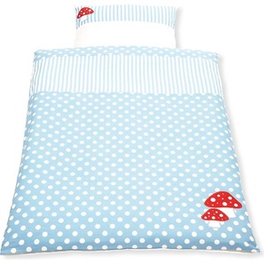 Pinolino Wendebettwäsche für Kinderbetten Glückspilz, hellblau, 2-tlg. 630969-2