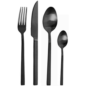 PINTINOX Besteck-Set DUKE CARBON (24-tlg), 6 Personen, Edelstahl 18/0, in moderner und zeitloser Formgebung