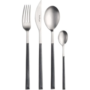 PINTINOX Besteck-Set Sushi (24-tlg), 6 Personen, Edelstahl 18/0, Kunststoff, Satiniert mit Kunststoffgriff in Holz-Optik