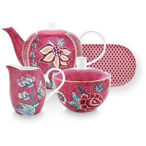 PiP Studio Teeservice Tee-Set Flower Festival (4-tlg), 4 Personen, Porzellan, Flower Festival Kollektion, 4-teiliges Set