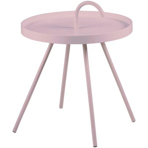 PKline Beistelltisch Couchtisch rosa Tisch Sofatisch klein Ablagetisch rund