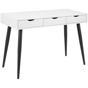 PKLine Schreibtisch NETE in weiß mit 3 Schubladen Computertisch Arbeitstisch Tisch
