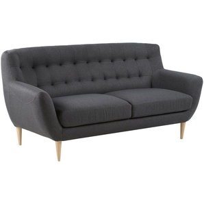 PKline Sofa 3-Sitzer in dunkelgrau Couch Wohnzimmer Polster Möbel