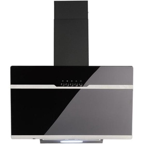 PKM Dunstabzugshaube , Schwarz , Metall , 60x92x34 cm , Randabsaugung, Arbeitsplatzbeleuchtung , Küchen, Küchenelektrogeräte, Dunstabzugshauben