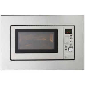 PKM Einbaumikrowelle, Edelstahl, Metall, 59.50x39x35.40 cm, Digitaldisplay, Grillfunktion, LED-Display, Auftaufunktion, Signalton, Timerfunktion,