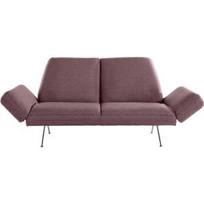 2-Sitzer PLACES OF STYLE Caiden Sofas Gr. B/H/T: 232 cm x 95 cm x 95 cm, Webstoff, lila (beere) 2-Sitzer Sofas mit Arm- und Rückenfunktion, BTH: 2329595 cm