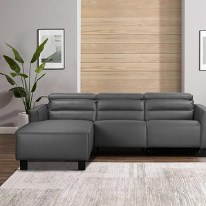 Places of Style Ecksofa Carpari, L-Form, 263 cm, manuelle o. elektrische Relaxfunktion, USB A/C und Kopfteilverstellung