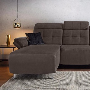 Places of Style Ecksofa Manhattan L-Form, 2 Sitze mit elektrischer Relaxfunktion, verstellbare Armlehnen