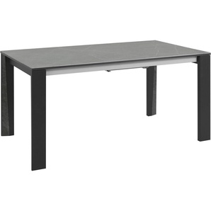 Esstisch PLACES OF STYLE Arbok Tische Gr. B/H/T: 160 cm x 75 cm x 90 cm, Einlegeplatten, schwarz (keramikfarben, schwarz, keramikfarben) Ausziehbarer Esstisch Ausziehbare Esstische Tisch mit praktischer Auszugsfunktion, ausziehbar auf 220 cm
