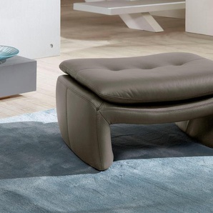 Hocker PLACES OF STYLE Luna525 Gr. B/H/T: 80 cm x 44 cm x 65 cm, NaturLEDER LongLife300, grau (taupe) Sitzhocker Hocker