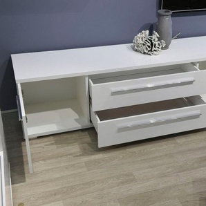 Places of Style Lowboard Piano TV-Kommode Breiten 165 und 180 cm Soft-Close-Funktion, Hochglanz UV-lackiert, Br 180 cm mit versch. Tür- und Schubkastenmaße