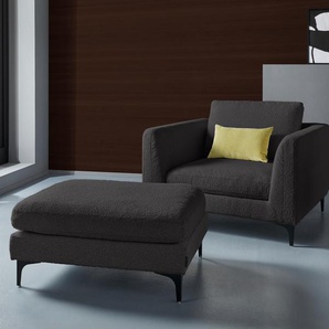 TV-Sessel PLACES OF STYLE Nixon Sessel Gr. Struktur grob, B/H/T: 111 cm x 82 cm x 102 cm, schwarz Fernsehsessel und TV-Sessel verschiedene Bezugsqualitäten, in morderen Farben