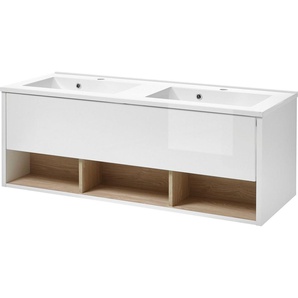 Places of Style Waschtisch Studio Line, Waschtisch inkl. Waschbecken, modernes Design, in zwei Farben verfügbar, ausreichend Stauraum