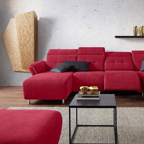 Places of Style Wohnlandschaft Manhattan U-Form, 2 Sitze mit elektrischer Relaxfunktion, verstellbare Armlehnen