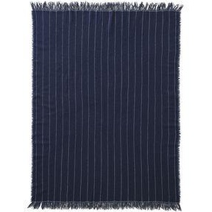 Plaid Battus textil blau / 130 x 185 cm - Audo Copenhagen - Blau