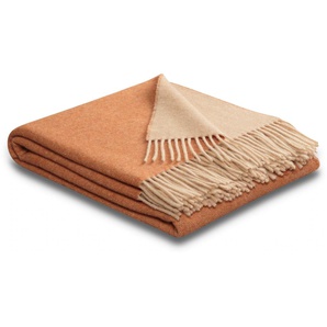Plaid BIEDERLACK Cashmere-Plaid Wohndecken Gr. B/L: 150 cm x 200 cm, beige (henna, sand) Wolldecken