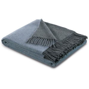 Plaid BIEDERLACK Soft Impression Wohndecken Gr. B/L: 150 cm x 200 cm, blau (blau, grau) Wolldecken