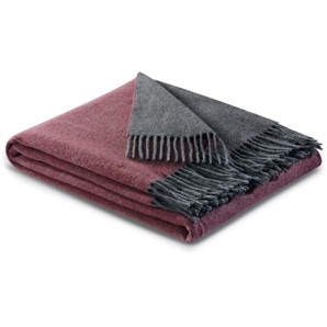 Plaid BIEDERLACK Soft Impression Wohndecken Gr. B/L: 150 cm x 200 cm, rot (rouge, graphit) Wolldecken