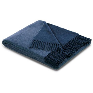 Plaid Cashmere I 130 x 170cm Blau/Jeansblau Wolle