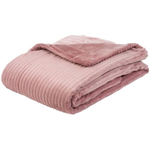 Plaid Cord 200 x 150cm Pink/Babyrosa Webstoff