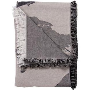 Plaid Floreo textil grau / 170 x 130 cm - AYTM - Grau