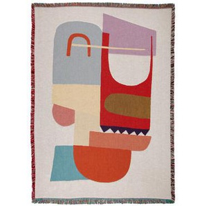 Plaid Oroza textil bunt / By Tefi Copertini - 137 x 178 cm - Slowdown Studio - Bunt
