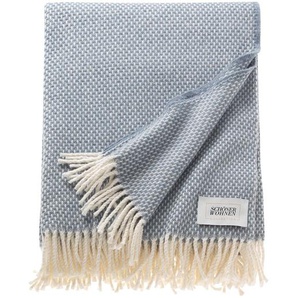 Plaid SW-Zen 140 x 200cm Blau/Hellblau Mischgewebe