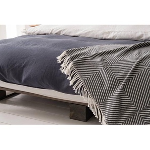Plaid Tebas 140 x 200cm Grau/Dunkelgrau Webstoff