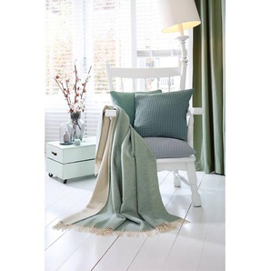 Plaid Vecoux 130 x 170cm Grün/Grün/Beige Mischgewebe