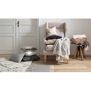 Plaid Zen 140 x 200cm Grau/Hellgrau Webstoff