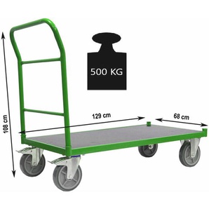 Baumarktplus - Plattformwagen Profi xl Tragkraft 500 kg 119x59 cm Transportwagen Handwagen Paketwagen