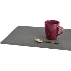 Platzset  Sisal ¦ grau ¦ Kunststoff ¦ Maße (cm): B: 46