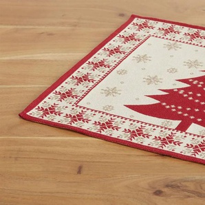 como Platzset Weihnachten | beige | Baumwollmischgewebe | 32 cm |