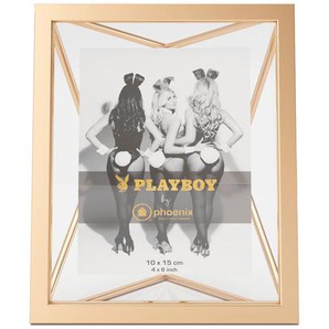 Playboy Bilderrahmen Playboy , Gold , Metall, Glas , rechteckig , 15.1x20x7.2 cm , Bilderrahmen, Bilderrahmen