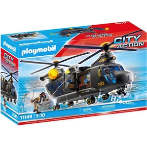 Playmobil® Konstruktions-Spielset SWAT-Rettungshelikopter (71149), City Action, (117 St), Made in Europe, mit Licht und Sound