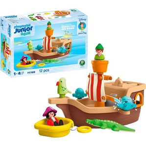 Playmobil® Peter Pans Piratenschiff mit Wasserspritzspaß (71769), JUNIOR & Disney Konstruktions-Spielset, (12 St), Made in Europe