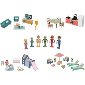 Playtive Holz Miniaturmöbel- und Puppen-Set, Modell 2022