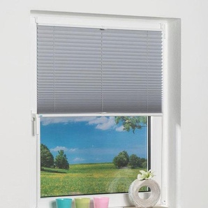 Plissee K-HOME Klemmfix Pisa Plissees Gr. 210 cm, zweiseitig verschiebbar, 50 cm, grau (silbergrau) Plissees ohne Bohren Plissee