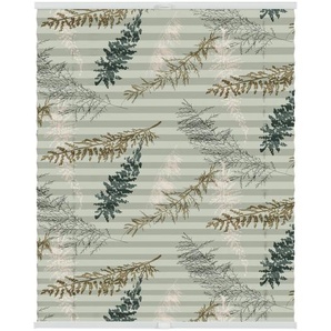 Plissee Klemmfix, ohne Bohren, blickdicht, Fir Branches