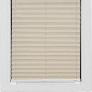 Plissee SUNLINES Start-up Style Crush Plissees Gr. 185 cm, zweiseitig verschiebbar, 105 cm, beige (natur) Plissees ohne Bohren geklebt mit Gelenkklebespannschuh