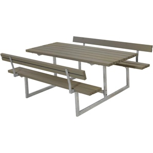PLUS Garten-Essgruppe »Basic« Kombimöbel + 2 Rückenlehnen, TOPSELLER!, (1-tlg., s Choice), 177x184x75/45 cm, farblich behandelt