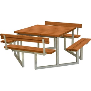 PLUS Garten-Essgruppe »Twist« Kombimöbel mit 2 Rückenlehnen, (1-tlg), 204x227x76/45 cm