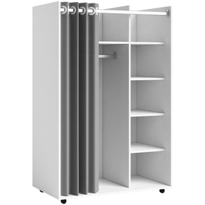 Pol Power Jenke Kleiderschrank Holzwerkstoff/Stoffvorhang Weiß