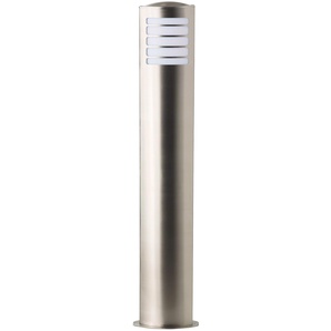 Pollerleuchte BRILLIANT Todd Lampen Gr. 1 flammig, Höhe: 100 cm, silberfarben (edelstahlfarben) Pollerleuchten 100 cm Höhe, E27, IP44, EdelstahlKunststoff, edelstahl