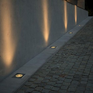 Pollerleuchte NORDLUX Andor Lampen Gr. Höhe: 14,80 cm, silberfarben (edelstahlfarben) Pollerleuchten Bodeneinbaustrahler für die Einfahrt, den Gehweg oder Garten