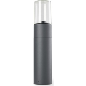 Pollerleuchte PACO HOME AMBRA Lampen Gr. Ø 11 cm Höhe: 90 cm, grau Pollerleuchten Outdoorleuchte Wegeleuchte Aluminium Außenleuchte Garten E27 IP54