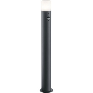 Pollerleuchte TRIO LEUCHTEN HOOSIC Lampen Gr. 1 flammig, Ø 12 cm Höhe: 80 cm, 1 St., grau (anthrazit, weiß) Pollerleuchten inkl. Bewegungsmelder
