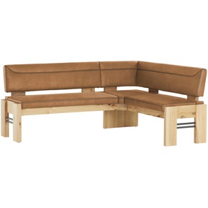 Eckbank massiv Floyd ¦ braun ¦ Maße (cm): B: 203 H: 90 T: 163.0